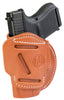 1791 Gunleather 4WH3CBRR 4 Way Classic Brown Leather IWB/OWB Compatible with Glock 25-27,29-30,33,48/Ruger LC9, SR9c, SR10, SR22/Sig P225/S&W M&P9, Shield/Walther PPS, CCP, P22 Right Hand