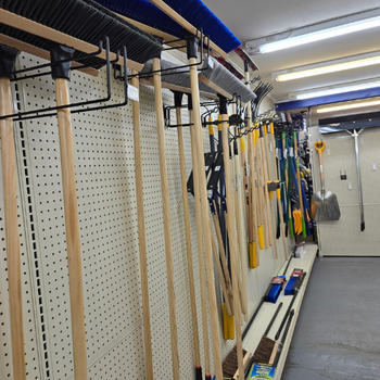 Cleaning and outdoor supplies inside of United Supply Inc.
