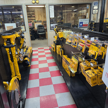Dewalt hardware and supplies inside of United Supply Inc.