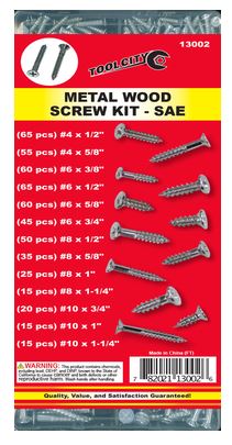 Tool City Metal Wood Screw Kit Kit - SAE