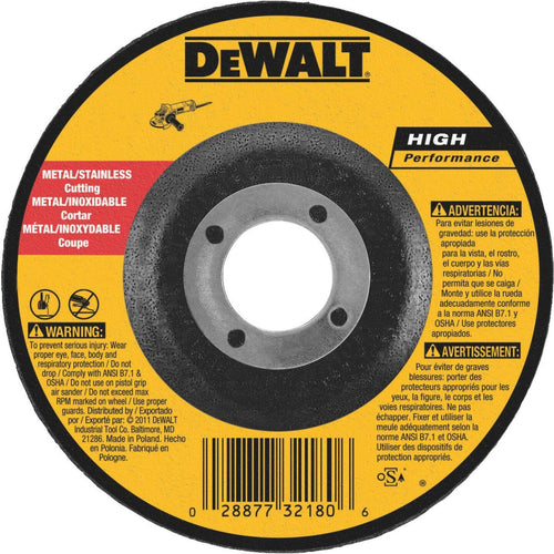 DeWalt HP Type 27 5 In. x 0.045 In. x 7/8 In. Metal/Stainless Cut-Off Wheel