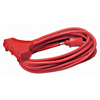 Coleman Cable 04217 Indoor/Outdoor Extension Cord, Multi-Outlet-25'