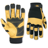 Custom Leather Craft Top Grain Goatskin with Reinforced Palm Gloves Large