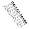 GearWrench 10 Piece 72-Tooth 12 Point Stubby Ratcheting Combination Metric Wrench Set